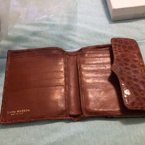 Lana Marks alligator wallet